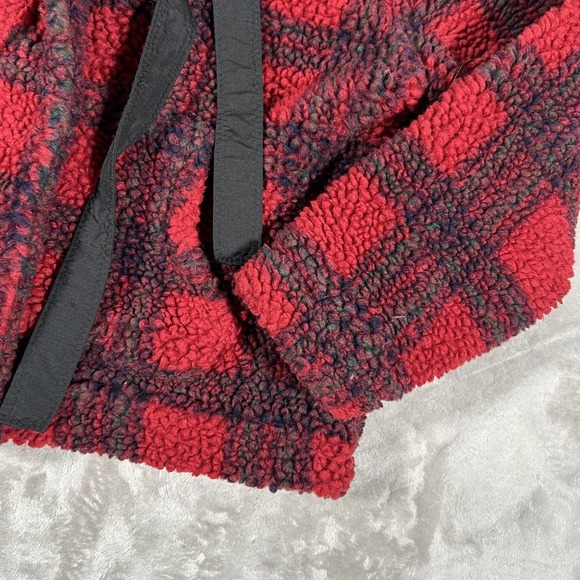 New Damson Madder Ingrid Borg Jacket Women 10 Red Check Ribbon Quilt Preppy Coat - Picture 8 of 16